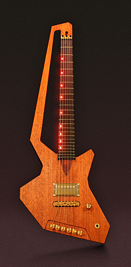 LEDポジションマーク　ワンピースギター
